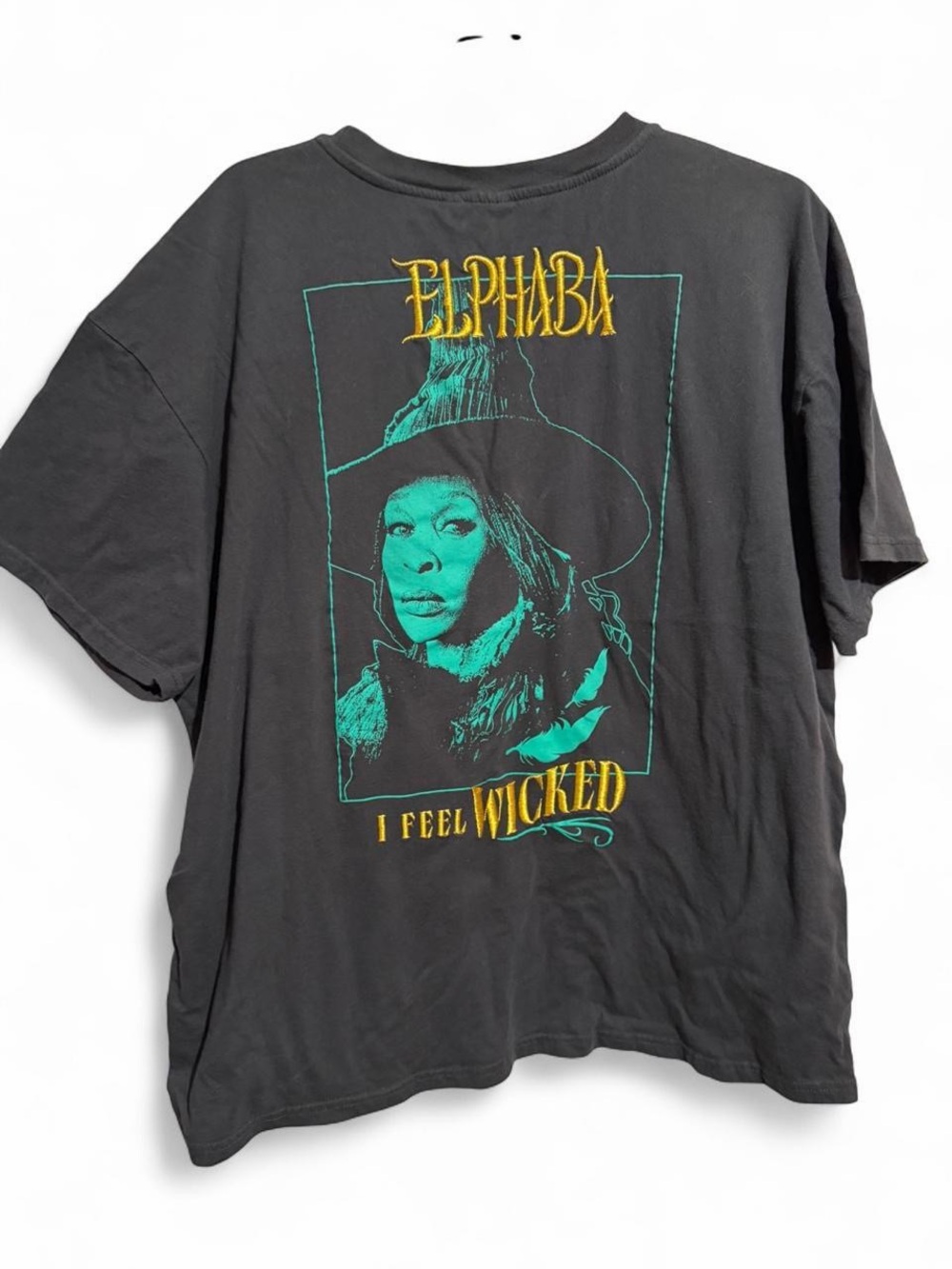 Elphaba 'I Feel Wicked' Graphic Tee - Black & Teal